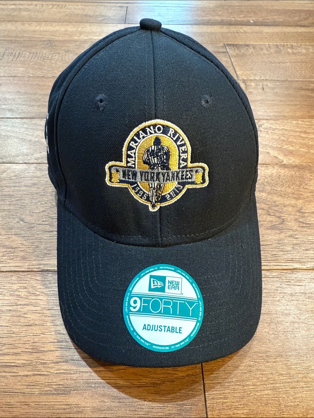 Mariano Rivera 42 Legends New Era 9Forty Adjustable Black Baseball Hat Cap